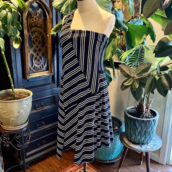 Anthropologie Maeve Moka One Shoulder Knit Dress - Picture 7 of 16